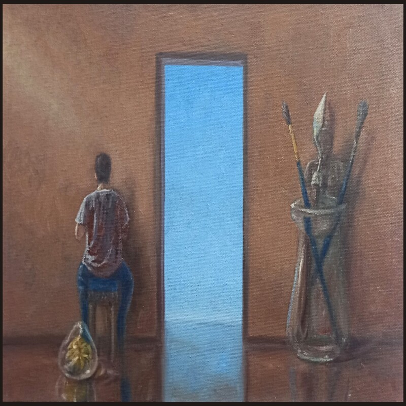 Composición con pintor