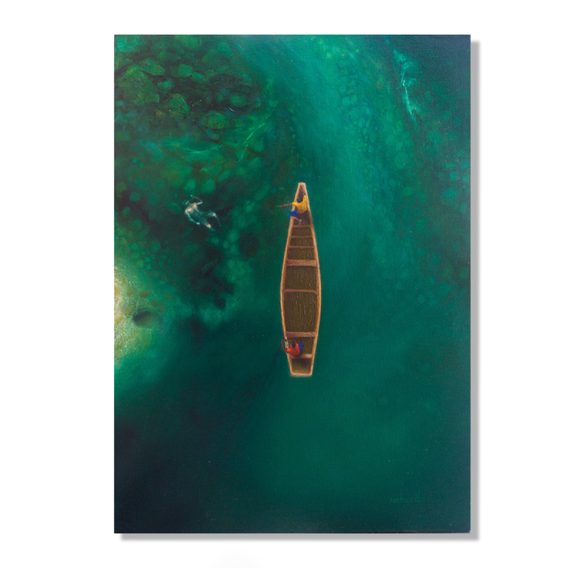 Bajo el aroma de acacias, uno boyaba.